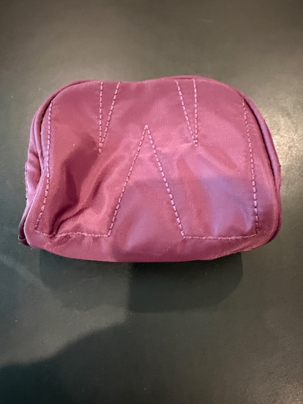 Marc by Marc Jacobs Plum Quilted Cosmetic Case with Gold Plaque - Picture 4 of 4